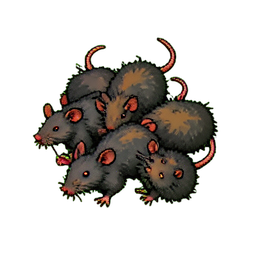 Rat Swarm (16-Bit) — 256×256 pixel art sprite