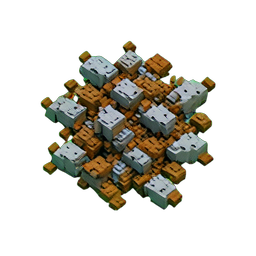 Rat Swarm (Voxel) - 256x256 pixel art sprite