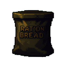 Saco de pão de ração — sprite pixel art 256×256
