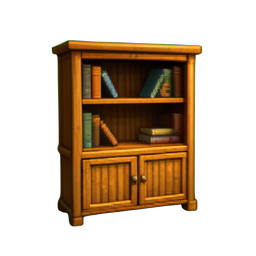 Étagère en rotin — sprite pixel art 256×256