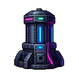 Reaktor-Kühlturmrohre — 256×256 Pixel-Art-Sprite