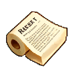 Kassenrolle thermisch — 256×256 Pixel-Art-Sprite