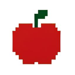 Manzana roja (Baja resolución) — sprite pixel art 256×256