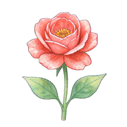 Rose Rouge — sprite pixel art 256×256
