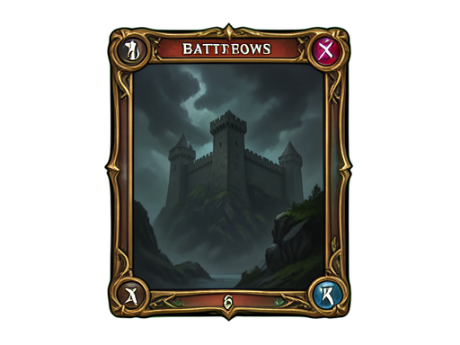 Red Dawn Battlements — 512×384 pixel art sprite