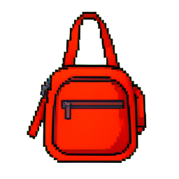 Rote-Fannypack — 256×256 Pixel-Art-Sprite