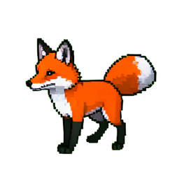 Roter Fuchs — 256×256 Pixel-Art-Sprite