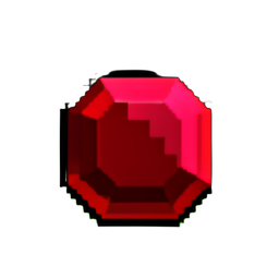 Red Gem (16-Bit) - 256x256 pixel art sprite