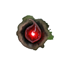 Gemme rouge (Atmosphérique) — sprite pixel art 256×256