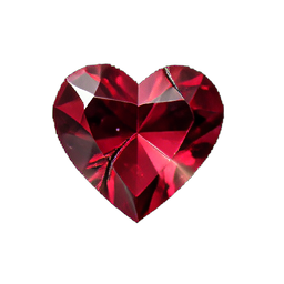 Red Gem (HD-2D) - 256x256 pixel art sprite