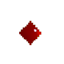Red Gem (Low-Res) - 256x256 pixel art sprite