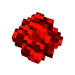 Red Gem (Voxel) - 256x256 pixel art sprite