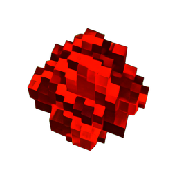 Gemme rouge (Voxel) — sprite pixel art 256×256