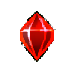 Red Gem - 256x256 pixel art sprite
