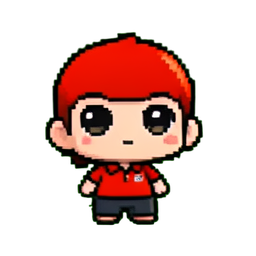 Rotes Polo — 256×256 Pixel-Art-Sprite