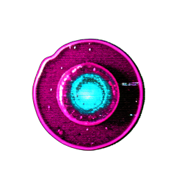 Red Slime (Cyberpunk) - 256x256 pixel art sprite