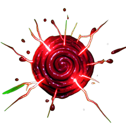 Rotes Slime (VFX) — 256×256 Pixel-Art-Sprite