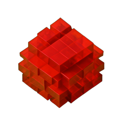 Red Slime (Voxel) - 256x256 pixel art sprite