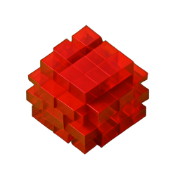 Rotes Slime (Voxel) — 256×256 Pixel-Art-Sprite