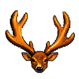 Rentiergeweihband — 256×256 Pixel-Art-Sprite