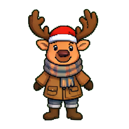 Rentierhirte Sami — 256×256 Pixel-Art-Sprite