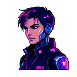 Kopierer Arbeiter verblasst — 256×256 Pixel-Art-Sprite