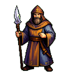 Sacerdote de Resurrección — sprite pixel art 256×256