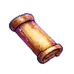 Parchemin de résurrection — sprite pixel art 256×256