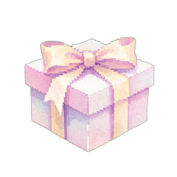 Caja de regalo atada con cinta — sprite pixel art 256×256