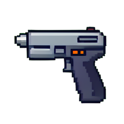 Pistolet à rivets — sprite pixel art 256×256