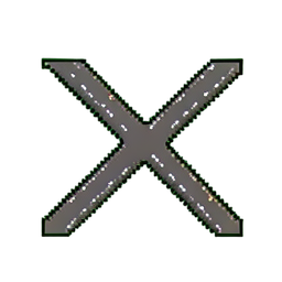 Kreuzung — 256×256 Pixel-Art-Sprite