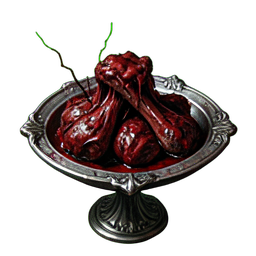 Rostplatte Vampirfleisch — 256×256 Pixel-Art-Sprite