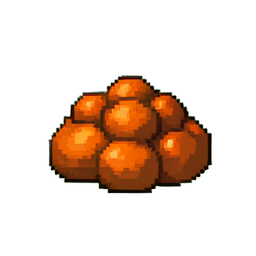 Geröstete Kastanienhaufen — 256×256 Pixel-Art-Sprite