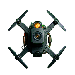 Robot Drone (Cinematic) - 256x256 pixel art sprite