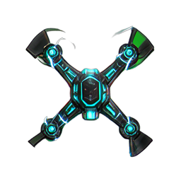Roboter Drohne (VFX) — 256×256 Pixel-Art-Sprite