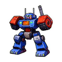Robot Factory - 256x256 pixel art sprite