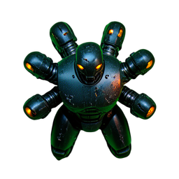 Robot Soldier (Cinematic) - 256x256 pixel art sprite