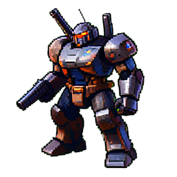 Robot Soldier - 256x256 pixel art sprite