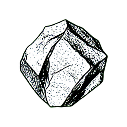 Rock Large (1-Bit) - 256x256 pixel art sprite