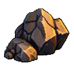 Großer Fels — 256×256 Pixel-Art-Sprite