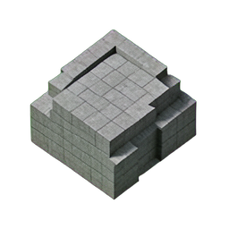 Rock Medium (Voxel) - 256x256 pixel art sprite
