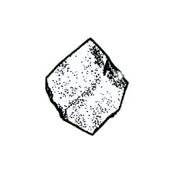 Fels Klein (1-Bit) — 256×256 Pixel-Art-Sprite
