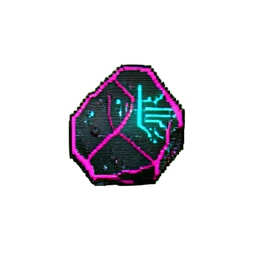 Rock Small (Cyberpunk) - 256x256 pixel art sprite