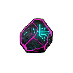 Fels Klein (Cyberpunk) — 256×256 Pixel-Art-Sprite