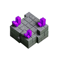 Rock Small (Voxel) - 256x256 pixel art sprite