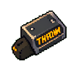 Rock Throw - 256x256 pixel art sprite