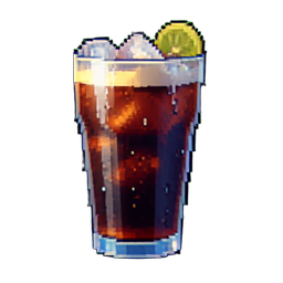 Root beer float — sprite pixel art 256×256
