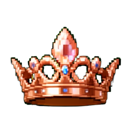 Rose Gold Tiara — 256×256 pixel art sprite