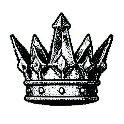 Royal Queen (1-Bit) - 256x256 pixel art sprite