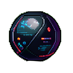 Bola de elástico — sprite pixel art 256×256